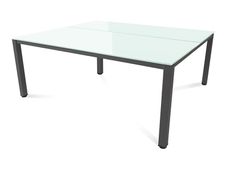 Rocada Executive - Mesa - rectangular - blanco - antracita, RAL 7015 base