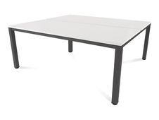 Rocada Executive - Mesa - rectangular - blanco - RAL 7015, antracita base