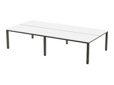 Rocada Executive - Mesa - rectangular - blanco - antracita base