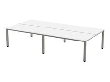 Rocada Executive - Mesa - rectangular - blanco - aluminio base