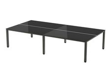 Rocada Executive - Mesa - rectangular - negro - antracita, RAL 7015 base