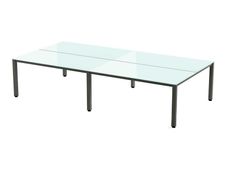 Rocada Executive - Mesa - rectangular - blanco - antracita base