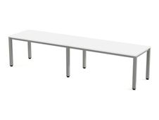 Rocada Executive - Mesa - rectangular - blanco - aluminio base