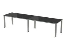 Rocada Executive - Mesa - rectangular - negro - aluminio base