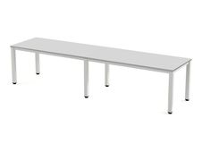 Rocada Executive - Mesa - rectangular - gris - blanco base