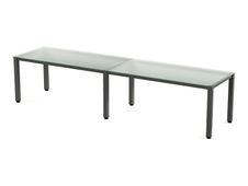 Rocada Executive - Mesa - rectangular - translúcido - antracita base