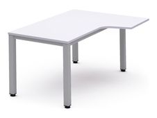 Rocada Executive - Mesa - en escuadra (derecha) - blanco - aluminio base