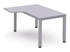 Rocada Executive - Mesa - forma de L (izquierdo) - gris - gris, RAL 9006 base