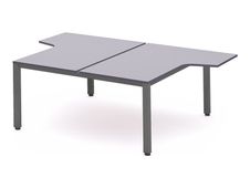 Rocada Executive - Mesa - con forma de L - gris - RAL 7015, antracita base