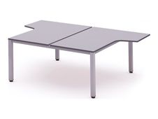 Rocada Executive - Mesa - con forma de L - gris - aluminio base