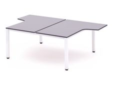 Rocada Executive - Mesa - con forma de L - gris - blanco base