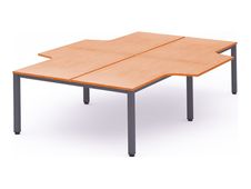 Rocada Executive - Mesa - con forma de L - verde haya - antracita, RAL 7015 base