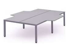 Rocada Executive - Mesa - con forma de L - gris - aluminio base