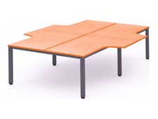 Rocada Executive - Mesa - con forma de L - verde haya - antracita base