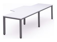 Rocada Executive - Mesa - con forma de L - blanco - antracita base