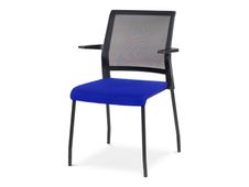 rocada Ergoline - Silla - visitante - reposabrazos - metal - azul, negro epoxy