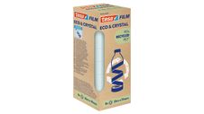 Tesafilm® Eco & Crystal – Tour de 8 Rouleaux 33 m x 19 mm - Ruban Adhésif Transparent Haute Qualité, 90 % PET Recyclé - Déroulement Silencieux