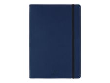 Oberthur - Cahier de notes - reliure cousue - A5 (148 x 210 mm) - 100 feuilles / 200 pages - papier ivoire - doublé - couverture marine - synthétique