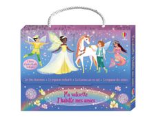 Les fées danseuses, Le royaume enchanté, Les licornes arc-en-ciel et Le royaume des sirènes - Ma valisette J'habille mes amies - par Watt Fiona - livre d'activités