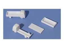 Schulcz - Voiture inachevée - 2 pièces - 4 x 1.2 cm - blanc