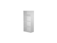 Bibliothèque haute Trend - L80xP44xH180 cm - 2 portes en verre dépoli - gris