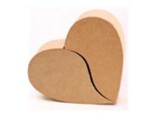 Graine Creative - Boîte de rangement non finie - cœur - 17 x 15 x 5 cm