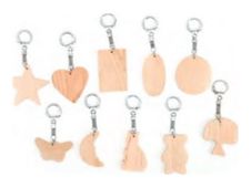 Graine Creative - Porte-clés d'artisanat - 10 pièces - assorti - 3.5 x 5.5 cm