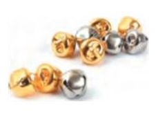 Graine Creative - Ensemble de cloches artisanales - 10 pièces - 13 mm - argent, or