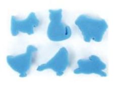 Graine Creative - Ensemble d'éponge de peinture - 6 pièces - animaux - mousse