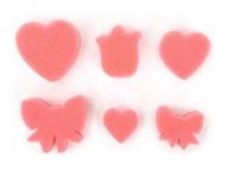 Graine Creative - Ensemble d'éponge de peinture - 6 pièces - papillon, cœurs - mousse