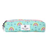 Trousse rectangulaire Rainbow- 2 compartiments- vert turquoise- Pol Fox