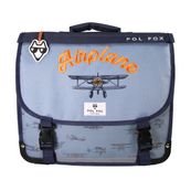 Cartable 38 cm Airplane- 2 compartiments- bleu-  Pol Fox