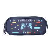 Trousse Phileas - 23cm -  2 compartiments - marine - Bagtrotter