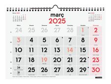 Finocam - Calendario - montaje en pared - 2025 - un mes vista - M - 300 x 300 mm - fecha
