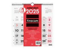 Finocam - Calendario - montaje en pared - 2025 - neutral - un mes vista - 300 x 300 mm - fecha - numerado
