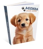 Agenda RDC reliure brochée année scolaire BOUCHUT "Chien" 1 jour /page 12 x 17 cm PEFC 70 %