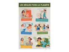 Bouchut - Poster pédagogique - 52 x 76 cm - Les règles pour la planète