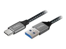 MCL - Câble USB - 24 pin USB-C (M) pour USB type A (M) - USB 3.0 - 3 A - 2 m - noir et gris