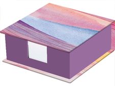 BLOC CUBE COFFRET Iconique - Strate - 11x11x4,5 cm - Quo Vadis