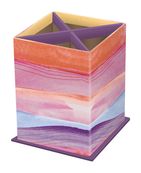 POT A CRAYONS CARRE Iconique - Strate - 8,5x8,5x11 cm - Quo Vadis