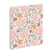 Agenda de bureau spiralé 16 mois  Paloma - 1 semaine sur 1 page - 15 x 21 cm - fleur - Exacompta