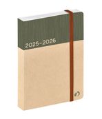 EUROTEXTAGENDA RECYCLÉ ML Arrakis - Kaki - 12x17 cm - avec élastique - Journalier - 12 mois de août à juillet - Quo Vadis