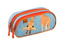 TROUSSE 2 COMPARTIMENTS Animascot par 8 - Girafe / Ours - 23x10x7 cm