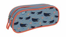 TROUSSE 2 COMPARTIMENTS Animascot - Baleine - 23x10x7 cm