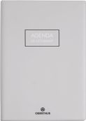 Agenda Cirrus - 1 jour par page - 12,5 x 17,5 cm - gris clair - Oberthur