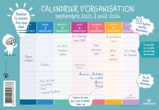 Calendrier d'organisation Hebdo Planning - 18 x 23 cm - 52 feuillets - Oberthur