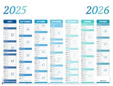 Calendrier Arc-en-ciel - 7 mois par face - 32 x 42 cm - Oberthur