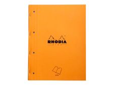 RHODIA - Bloc notes - A4 + (22,3 x 29,7 cm) - 160 pages - grands carreaux - perforés