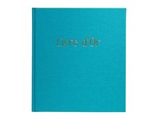 Exacompta POP'N CO - Livre d'or - 210 x 190 mm - 70 feuilles / 140 pages - papier blanc - cyan cover - carton recouvert de papier, tissu