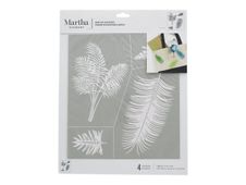 Martha Stewart - Pochoir artisanal - palmiers (pack de 4)